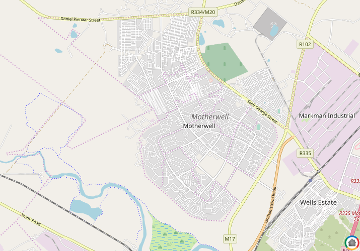 Map location of Motherwell